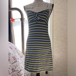 Vintage editor de corp. striped mini dress